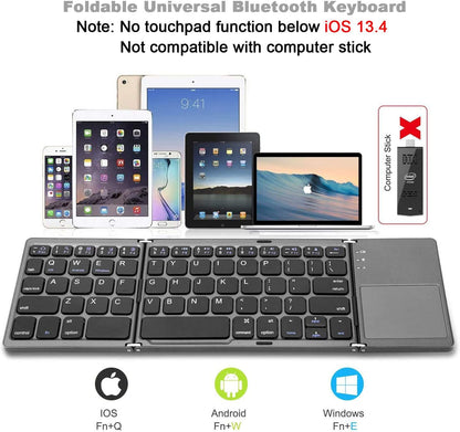 Foldable Wireless Keyboard with Touchpad