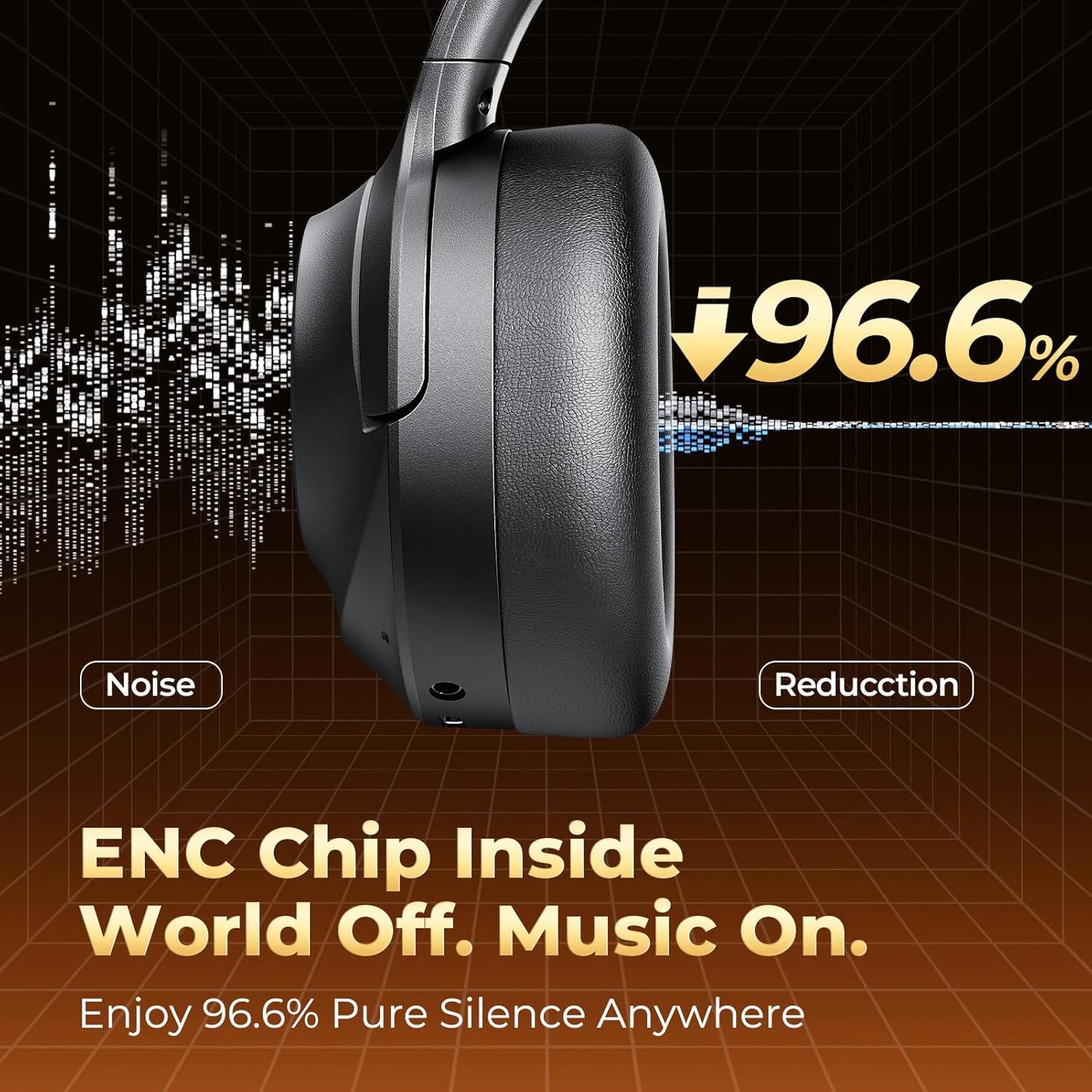 Active Noise Cancelling Bluetooth Headphones