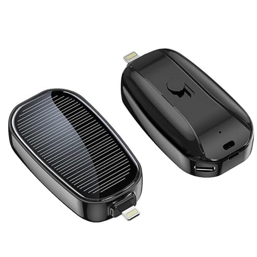 Mini Solar Power Bank Keychain Charger