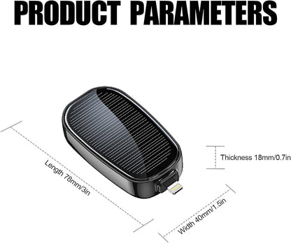 Mini Solar Power Bank Keychain Charger