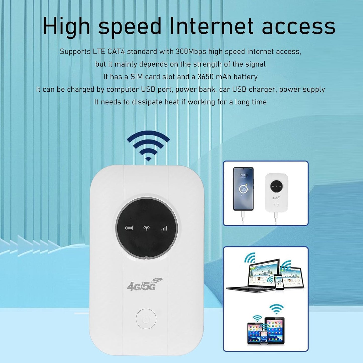 4G/5G LTE Portable WiFi Hotspot Router