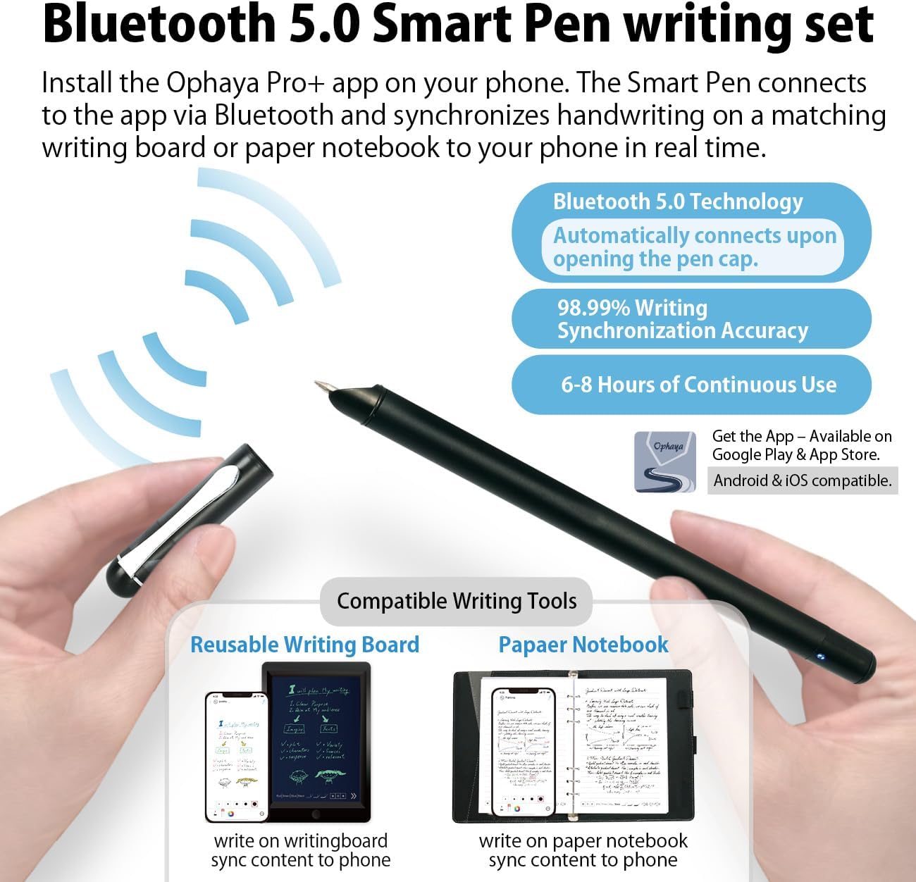 Ophayapen Smart Sync Pen with Digital Notebook
