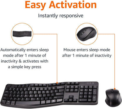 Ergonomic Wireless Keyboard & Mouse Combo