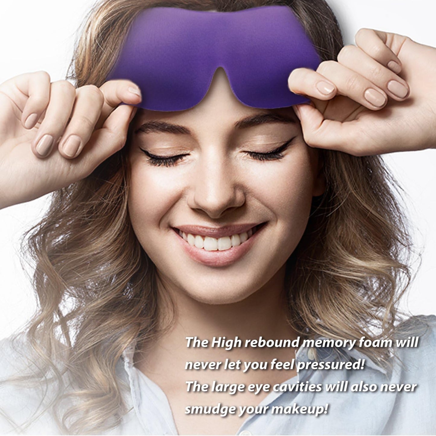 PrettyCare 3D Contoured Sleep Mask Set (2 Pack)