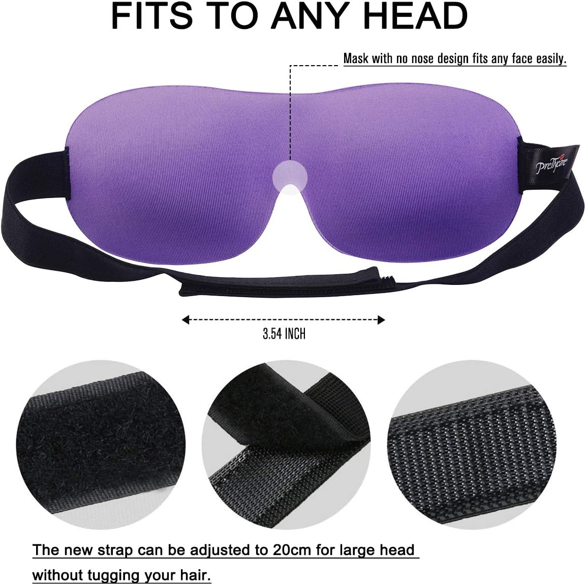 PrettyCare 3D Contoured Sleep Mask Set (2 Pack)