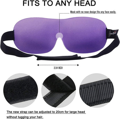 PrettyCare 3D Contoured Sleep Mask Set (2 Pack)