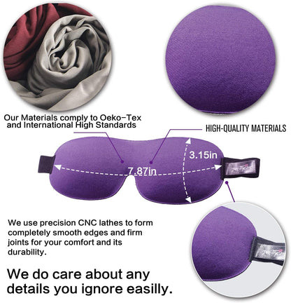 PrettyCare 3D Contoured Sleep Mask Set (2 Pack)